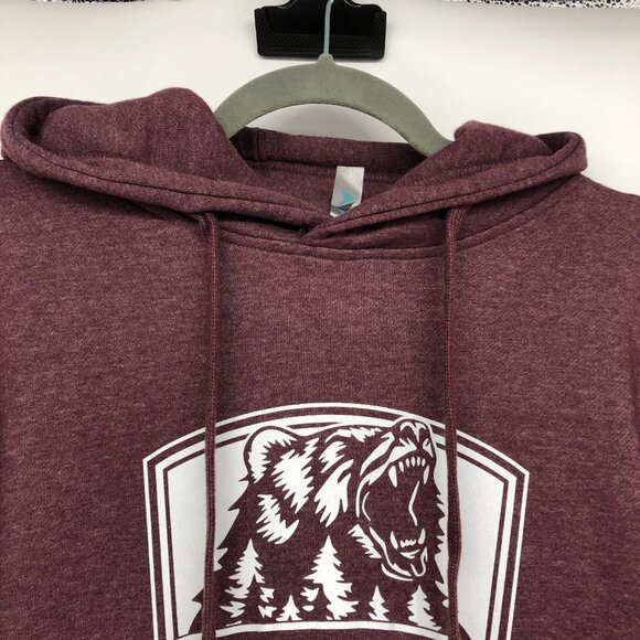 NWT Alaska MillTex Bear Mountain Graphic Maroon The Greatland Hoodie size M - Picture 3 of 14